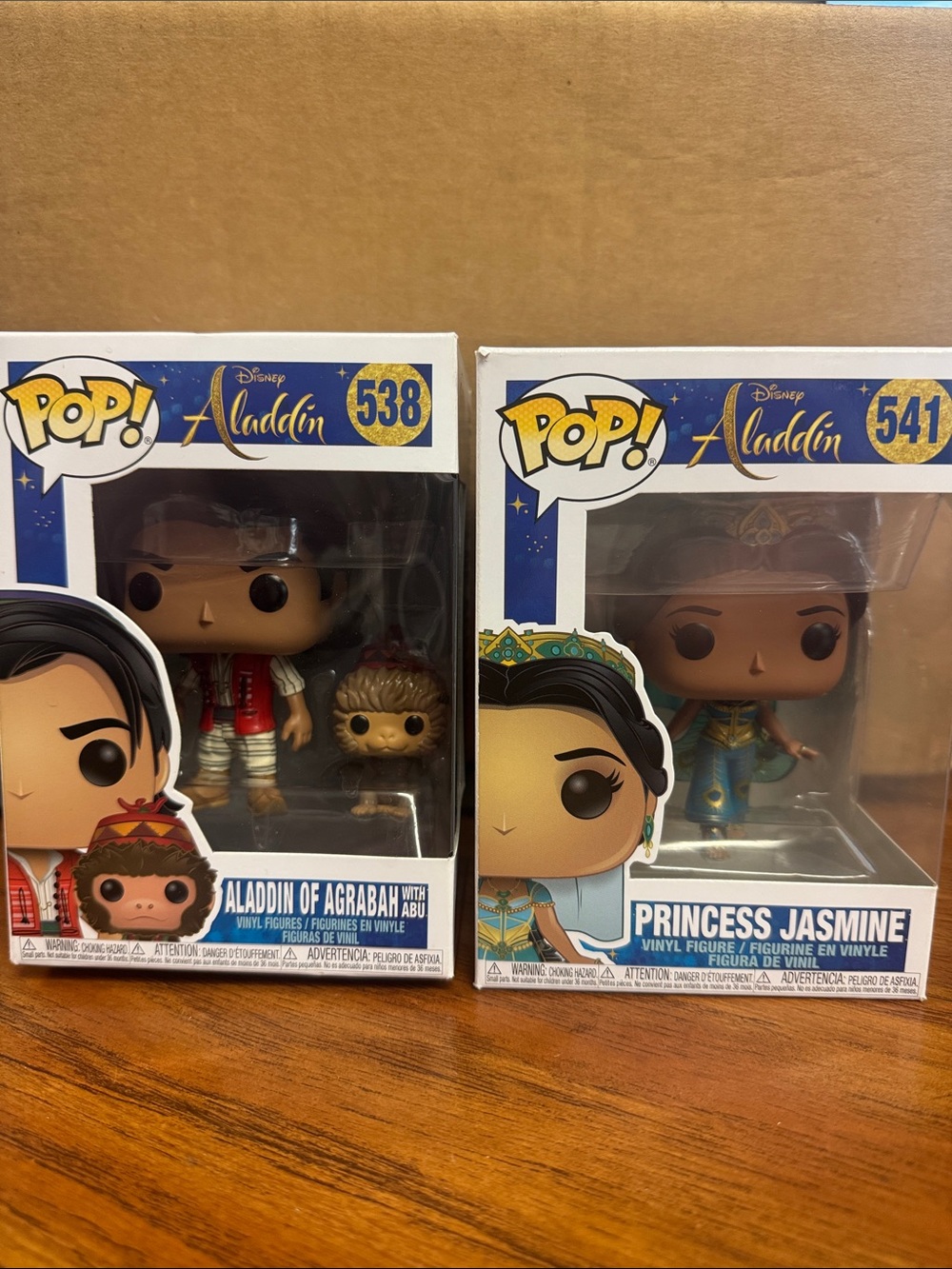 Funko Pop! Aladdin & Princess Jasmine Duo - Blue, White, Gold